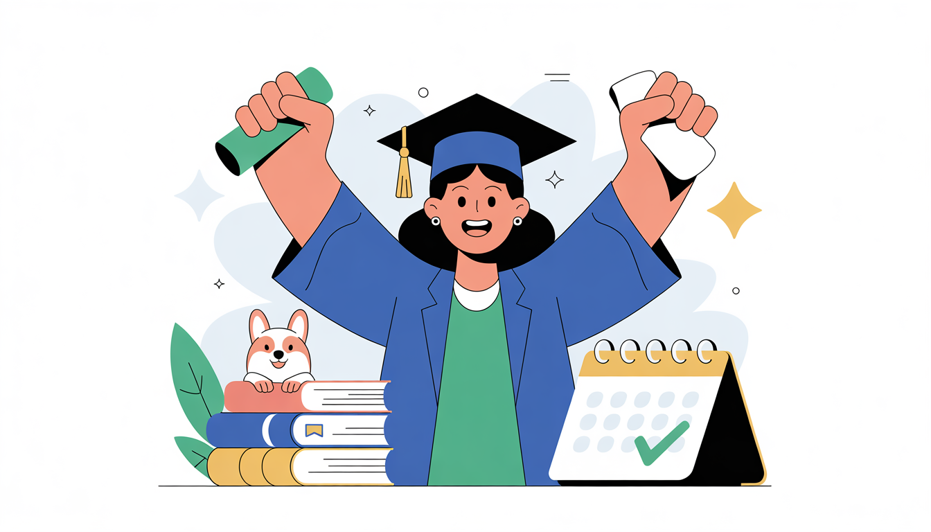 Estudiante aprobando tesis